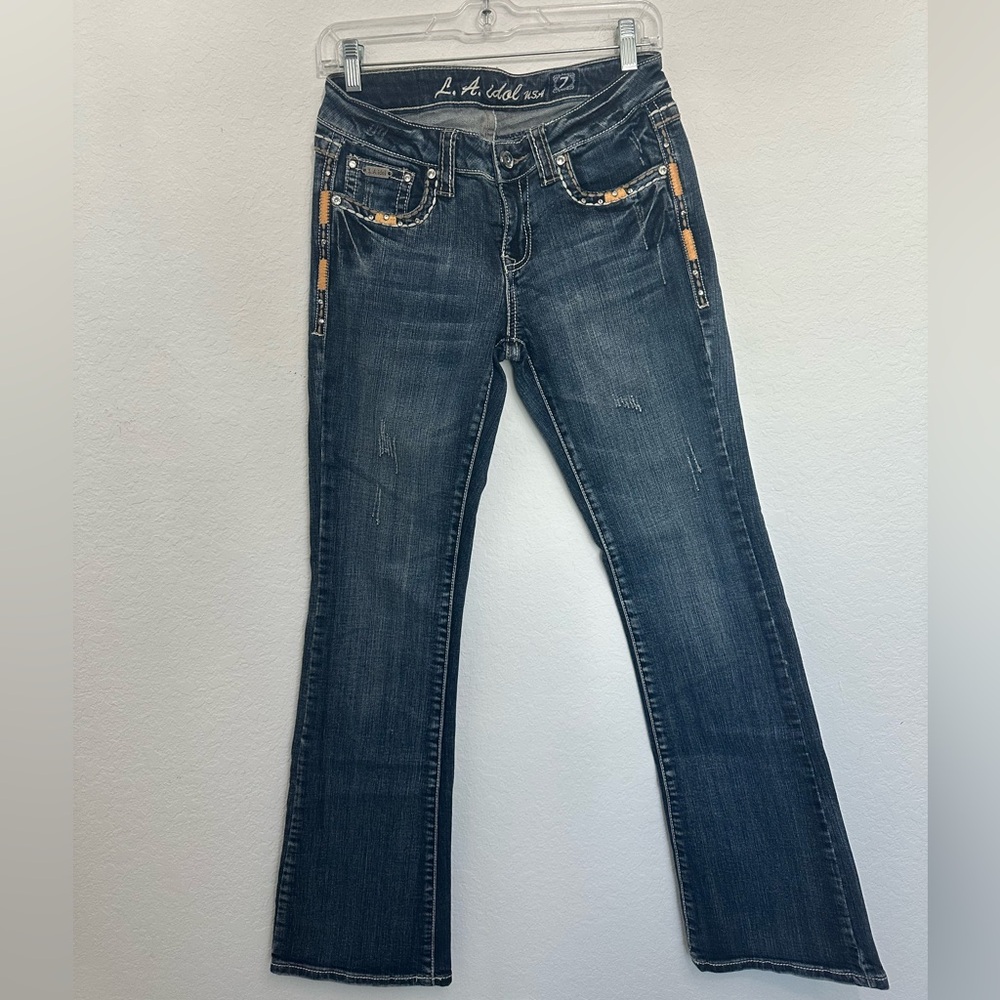 L.A Idol Embroidered Bootcut Jeans Size 7